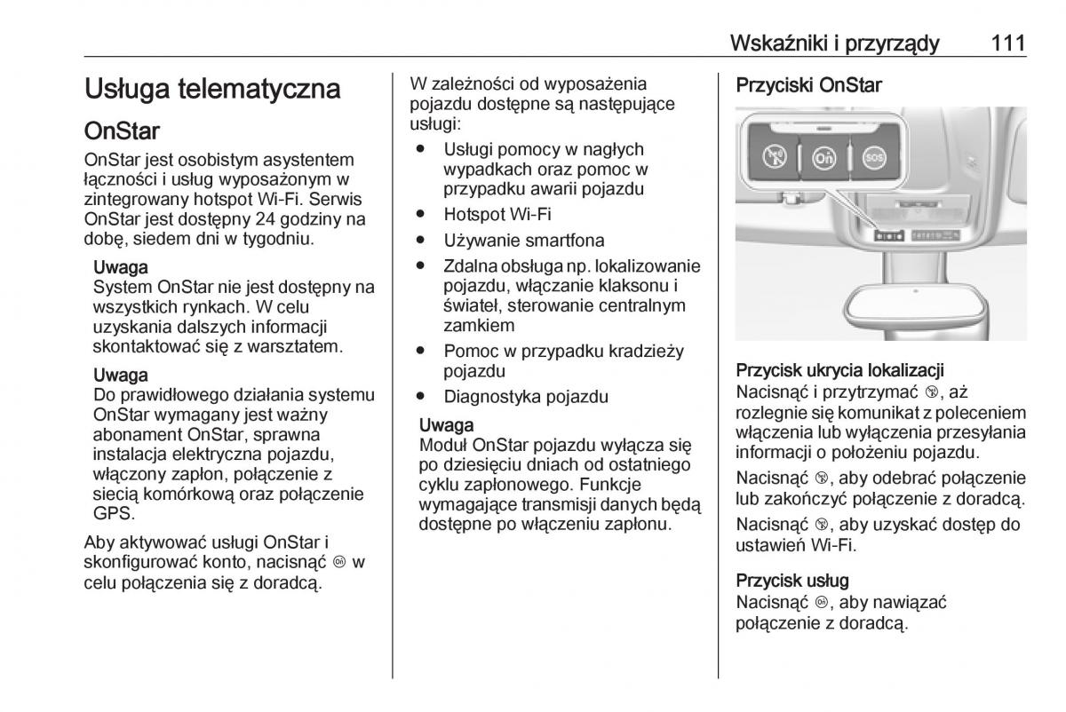 Opel Crossland X instrukcja obslugi / page 113