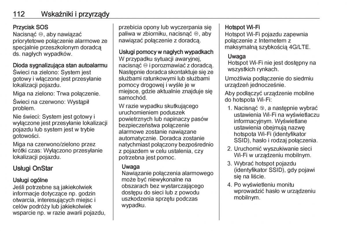 Opel Crossland X instrukcja obslugi / page 114