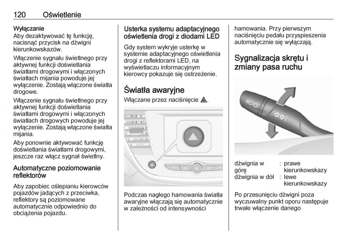 Opel Crossland X instrukcja obslugi / page 122