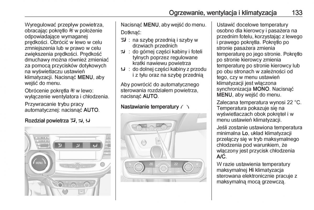 Opel Crossland X instrukcja obslugi / page 135