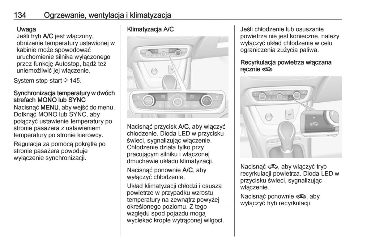 Opel Crossland X instrukcja obslugi / page 136