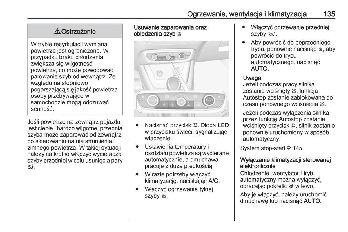 Opel Crossland X instrukcja obslugi / page 137