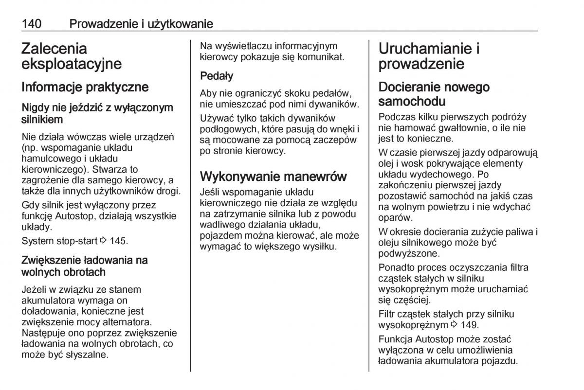 Opel Crossland X instrukcja obslugi / page 142