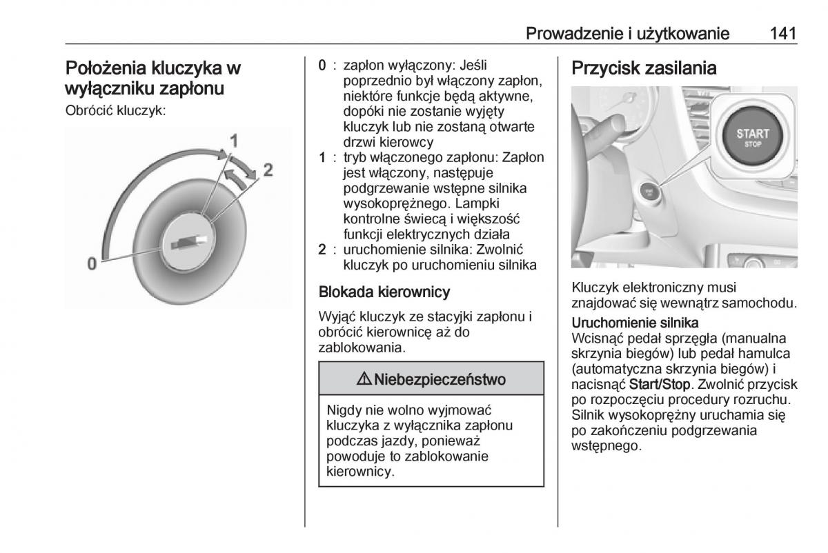 Opel Crossland X instrukcja obslugi / page 143