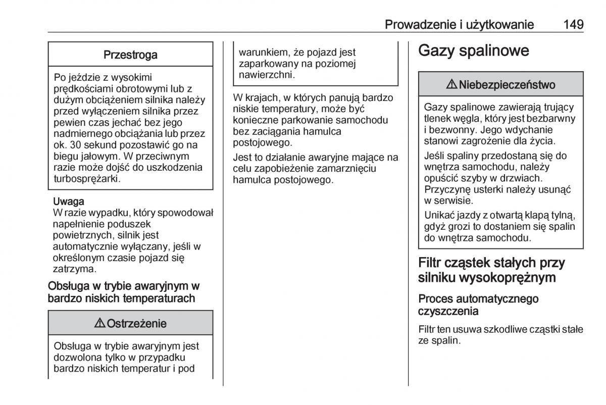 Opel Crossland X instrukcja obslugi / page 151