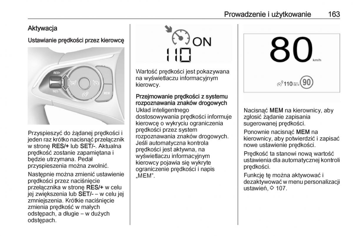 Opel Crossland X instrukcja obslugi / page 165