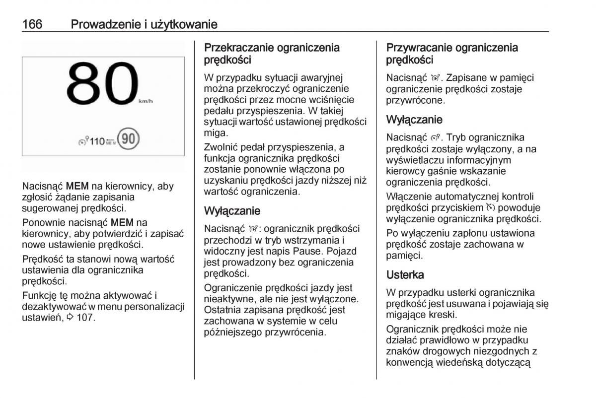 Opel Crossland X instrukcja obslugi / page 168