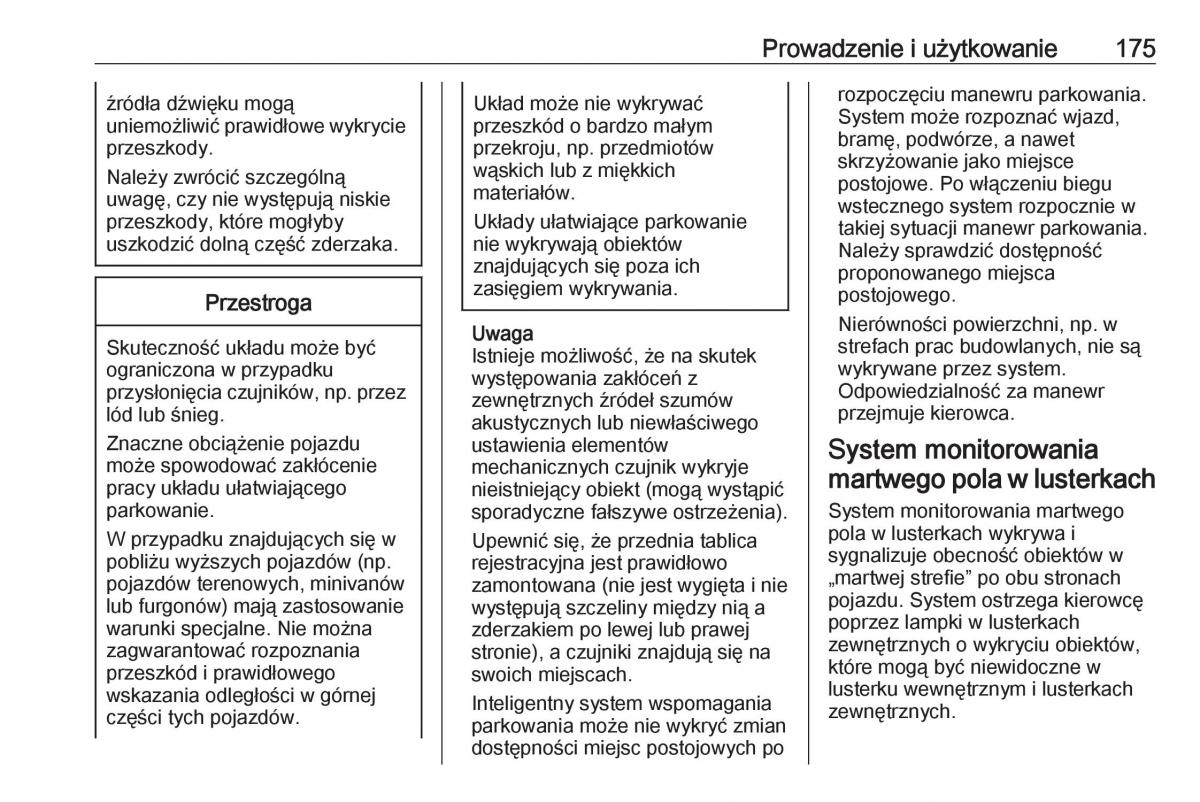 Opel Crossland X instrukcja obslugi / page 177