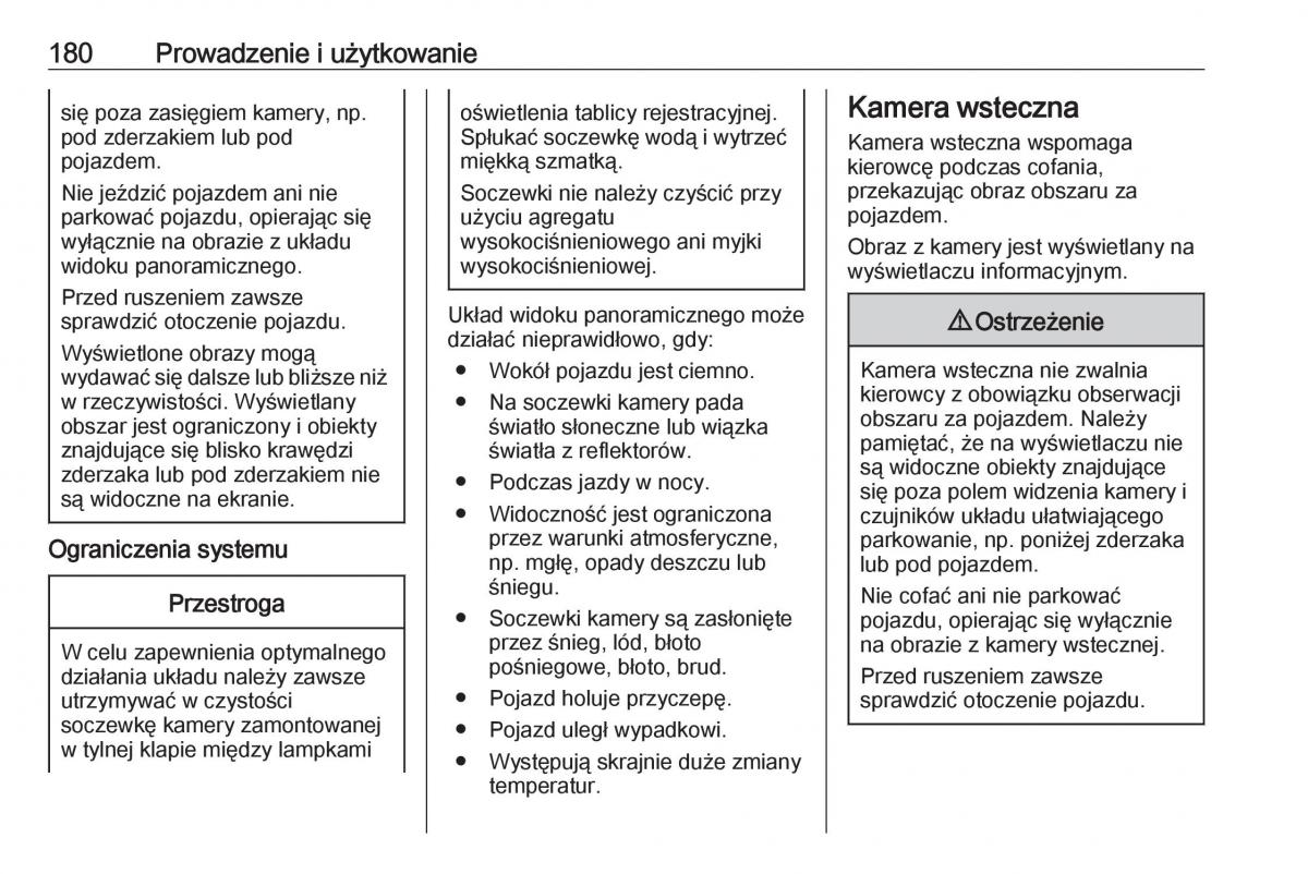 Opel Crossland X instrukcja obslugi / page 182