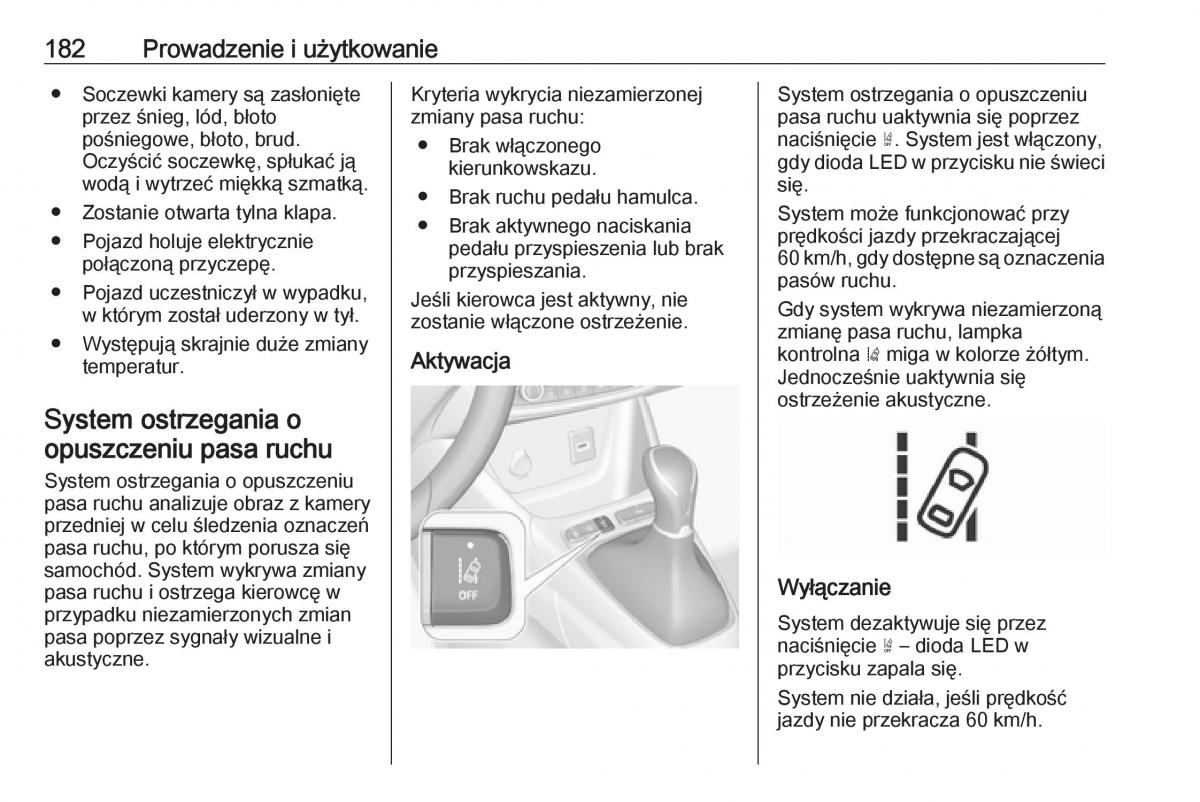 Opel Crossland X instrukcja obslugi / page 184