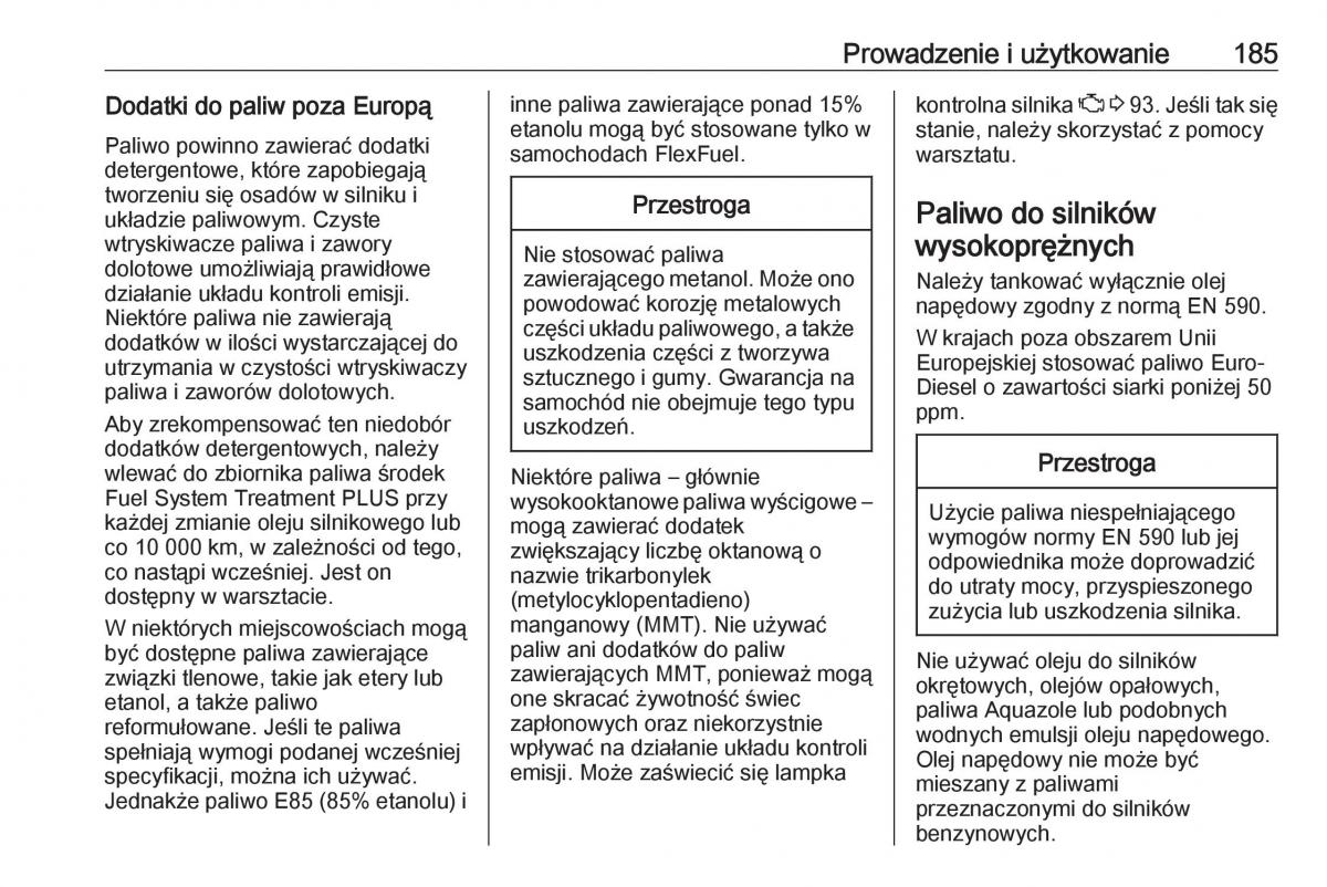 Opel Crossland X instrukcja obslugi / page 187