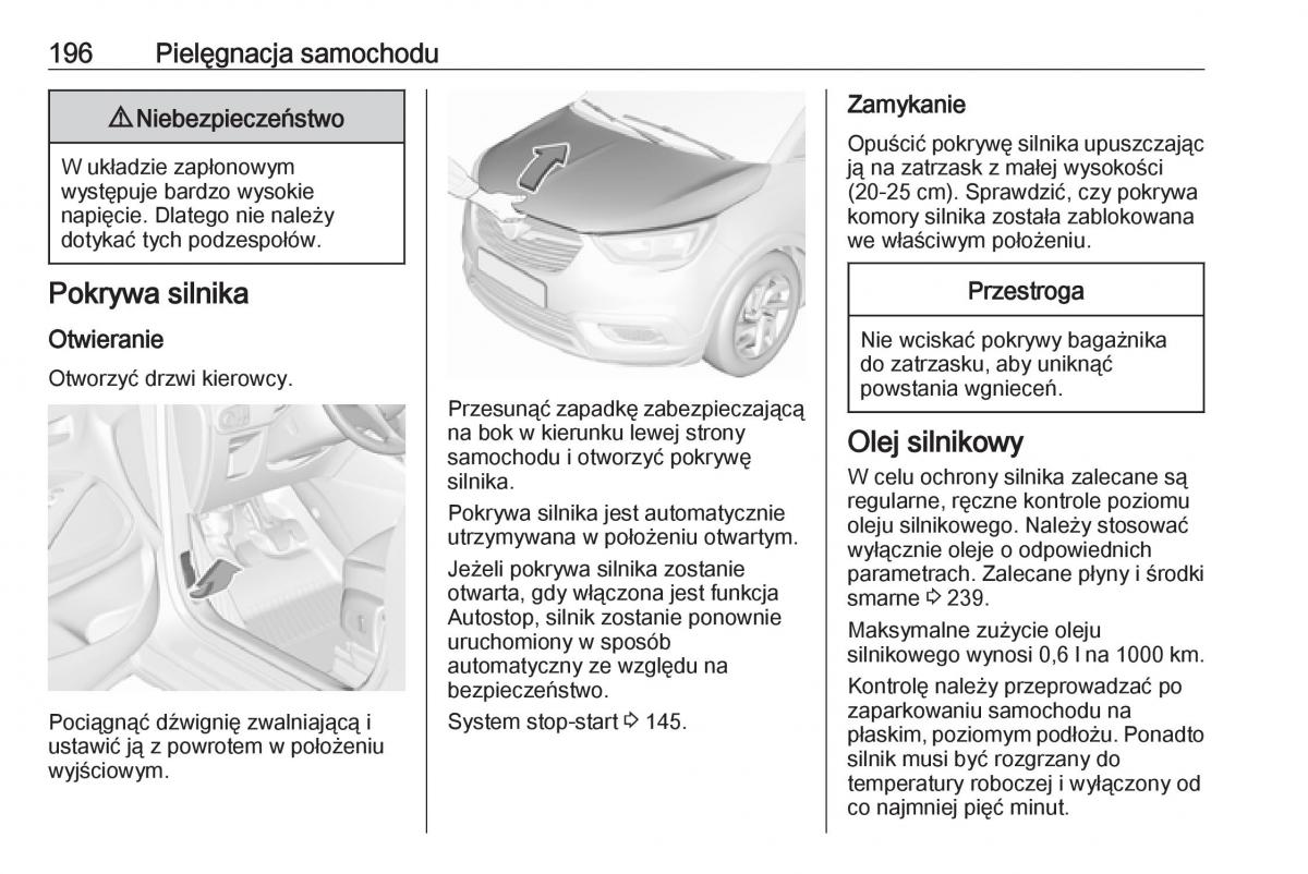 Opel Crossland X instrukcja obslugi / page 198