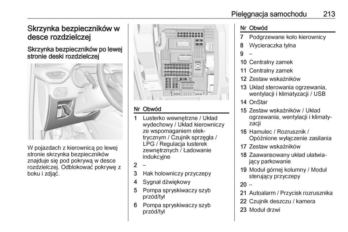 Opel Crossland X instrukcja obslugi / page 215