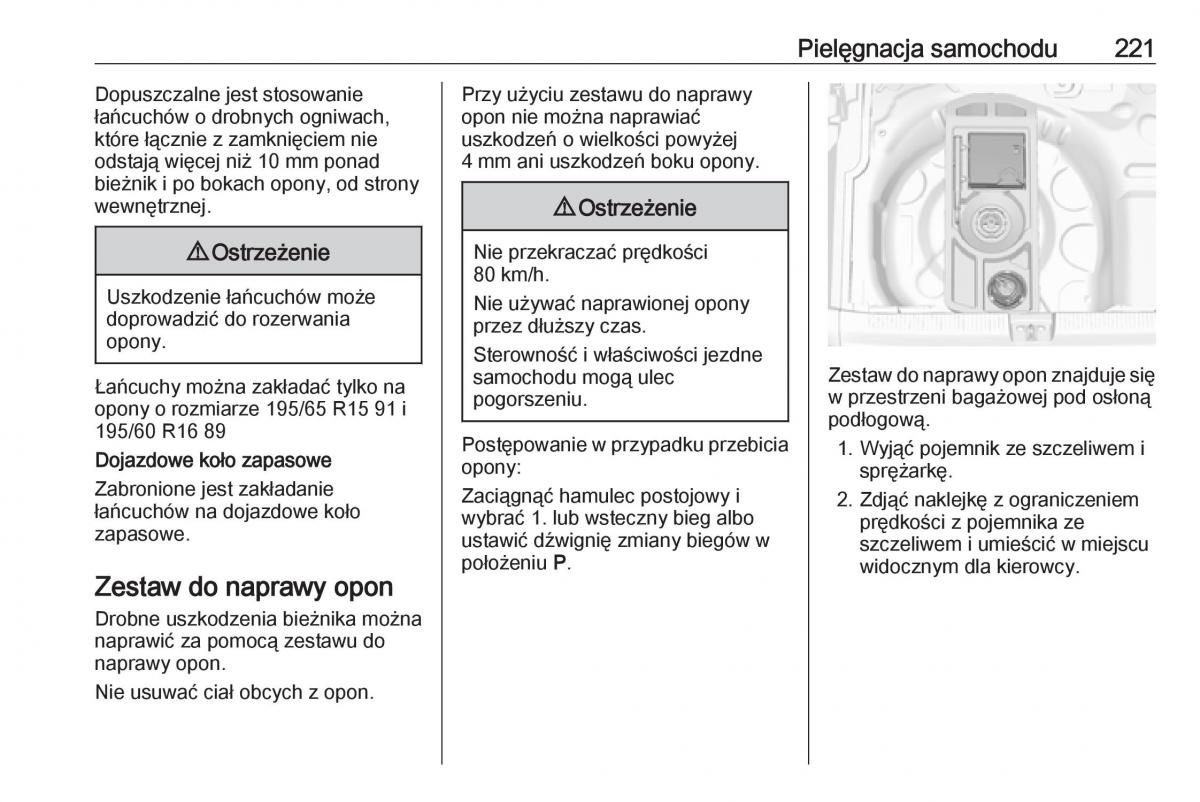 Opel Crossland X instrukcja obslugi / page 223