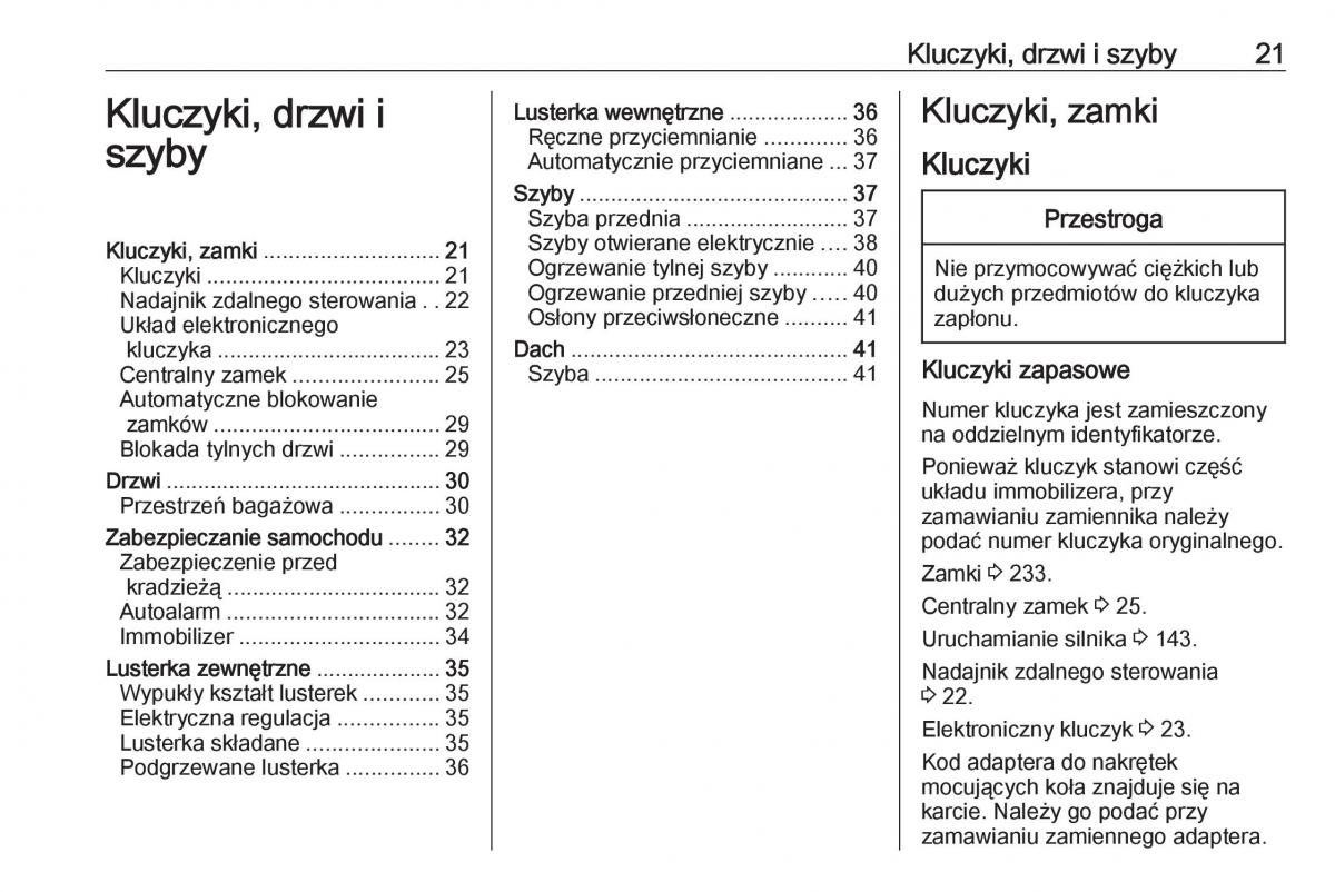 Opel Crossland X instrukcja obslugi / page 23