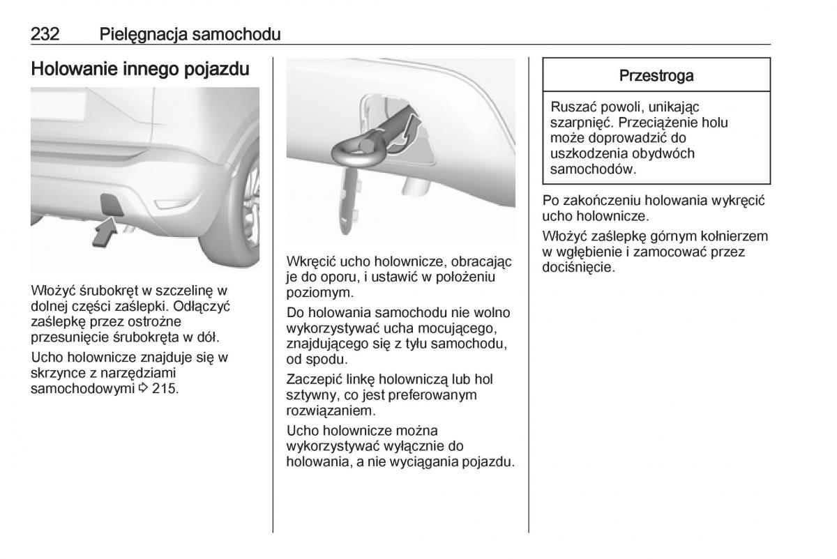 Opel Crossland X instrukcja obslugi / page 234