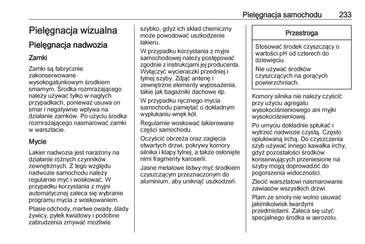 Opel Crossland X instrukcja obslugi / page 235