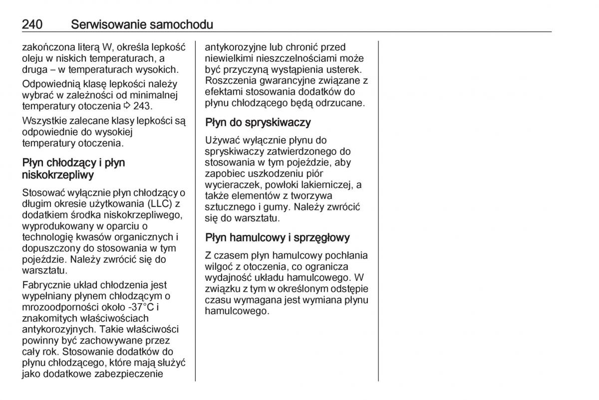 Opel Crossland X instrukcja obslugi / page 242