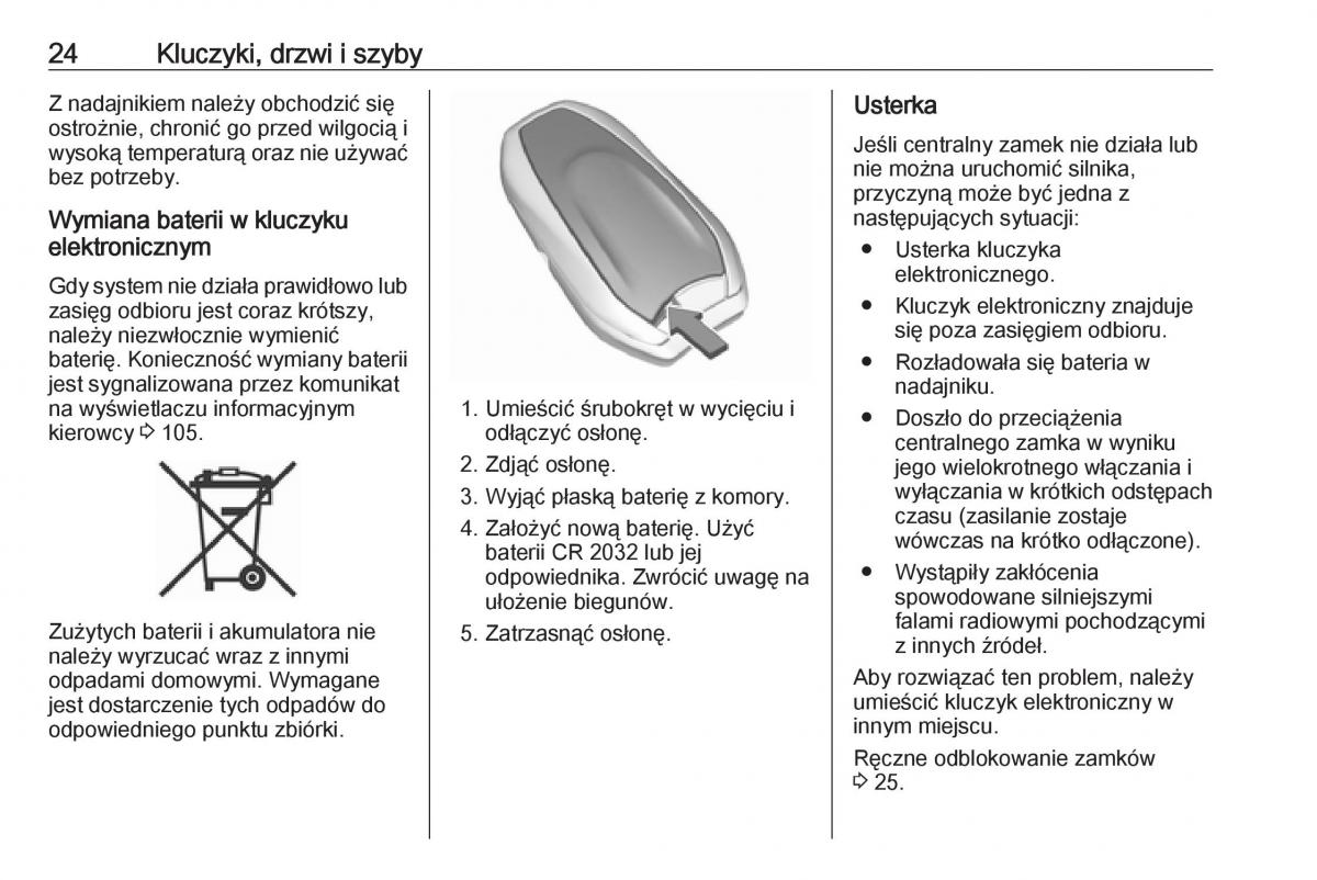 Opel Crossland X instrukcja obslugi / page 26