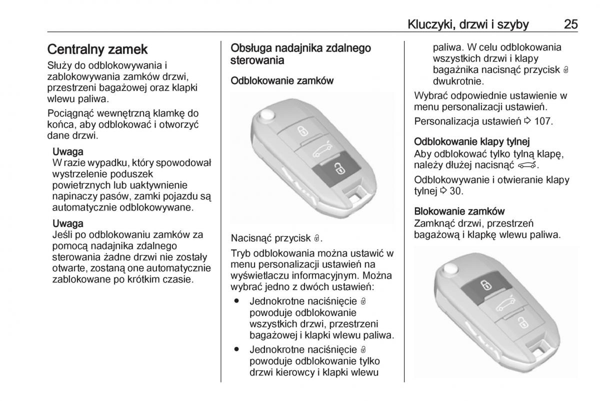 Opel Crossland X instrukcja obslugi / page 27