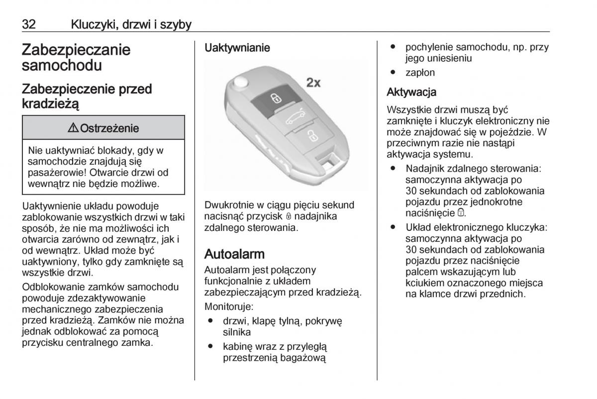 Opel Crossland X instrukcja obslugi / page 34