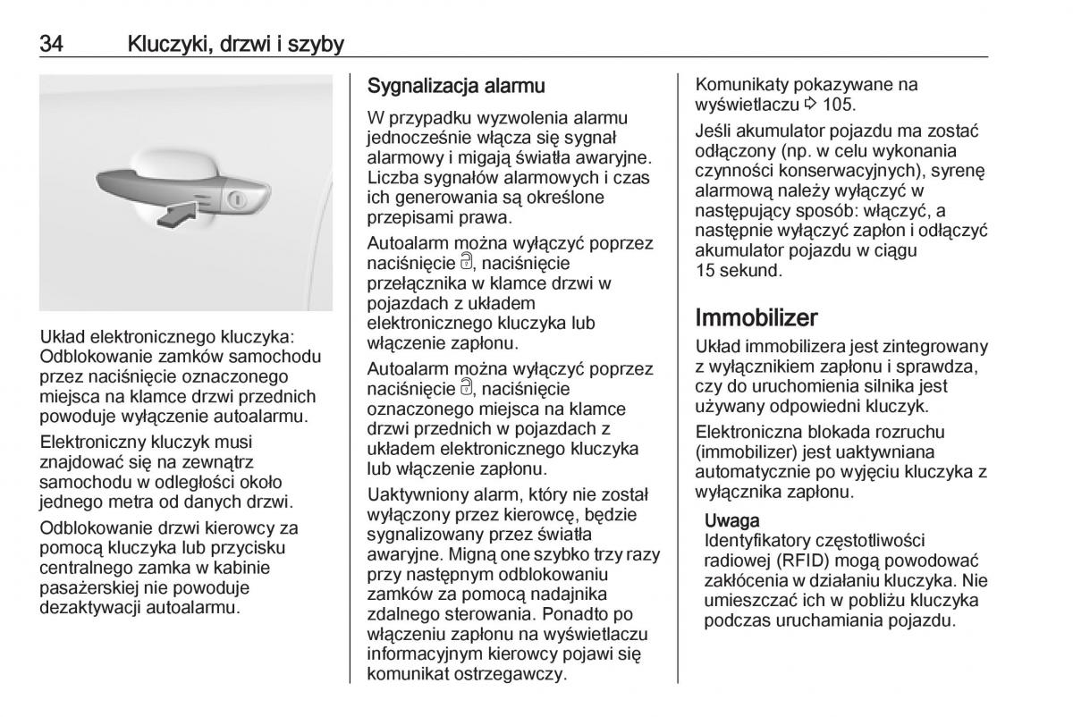 Opel Crossland X instrukcja obslugi / page 36