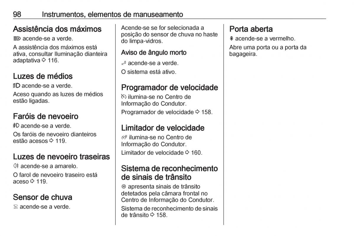 Opel Crossland X manual del propietario / page 100