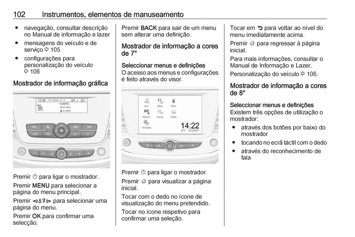 Opel Crossland X manual del propietario / page 104