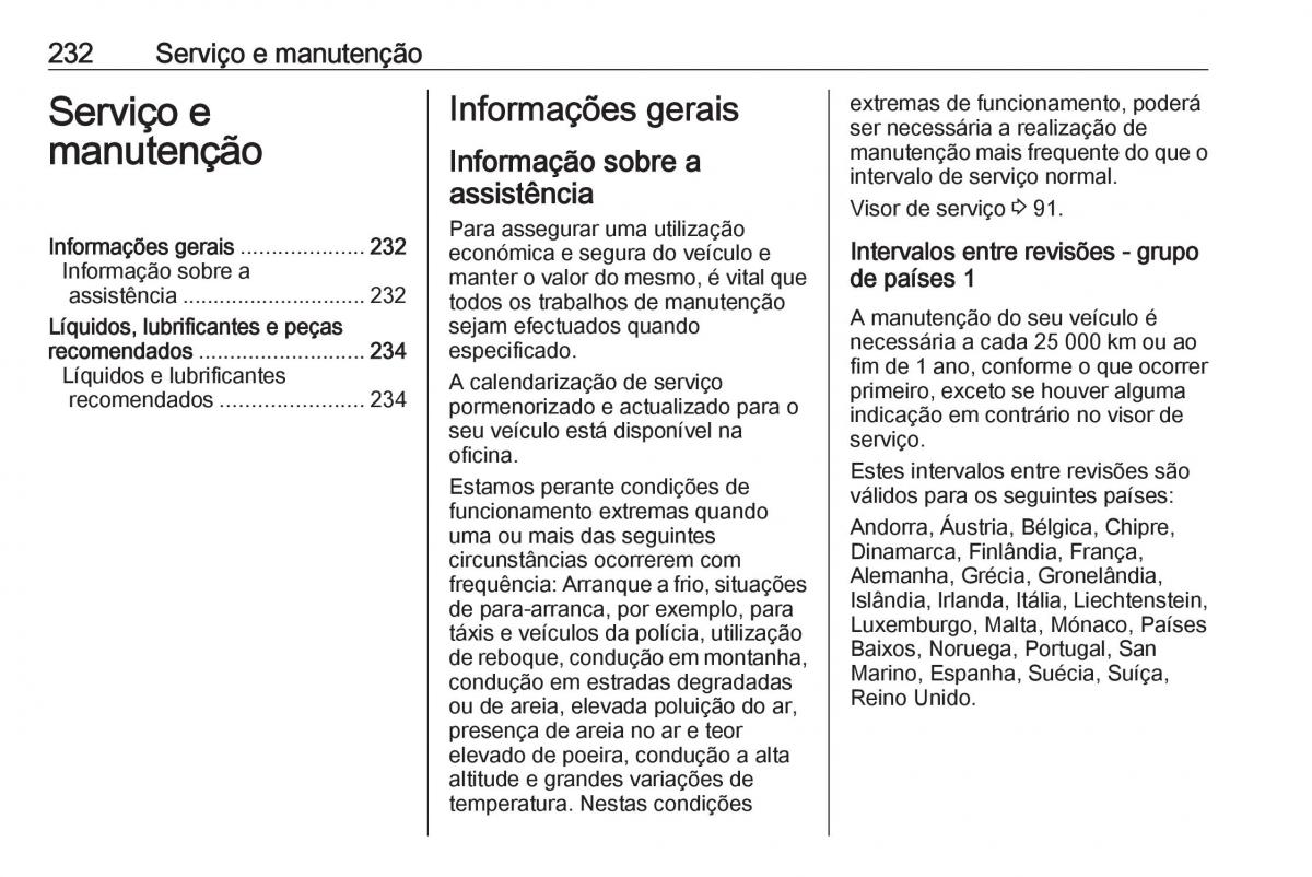 Opel Crossland X manual del propietario / page 234