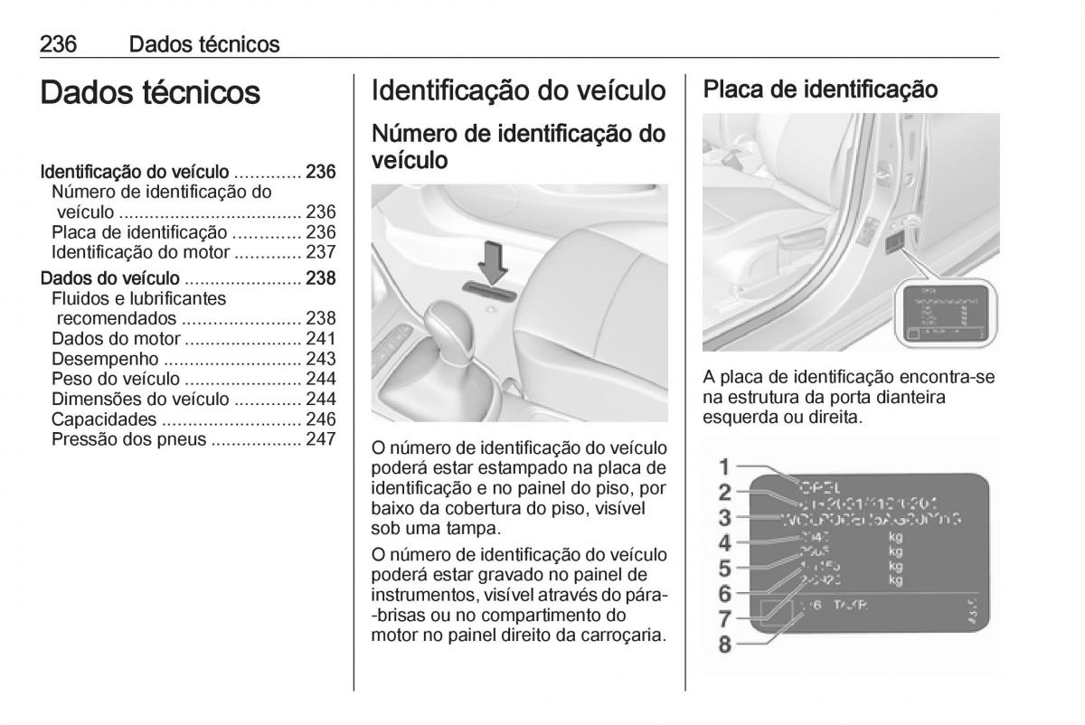 Opel Crossland X manual del propietario / page 238