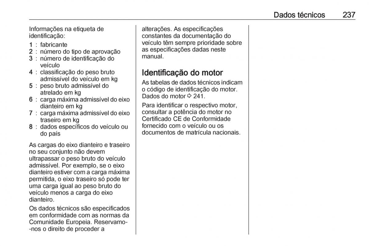 Opel Crossland X manual del propietario / page 239