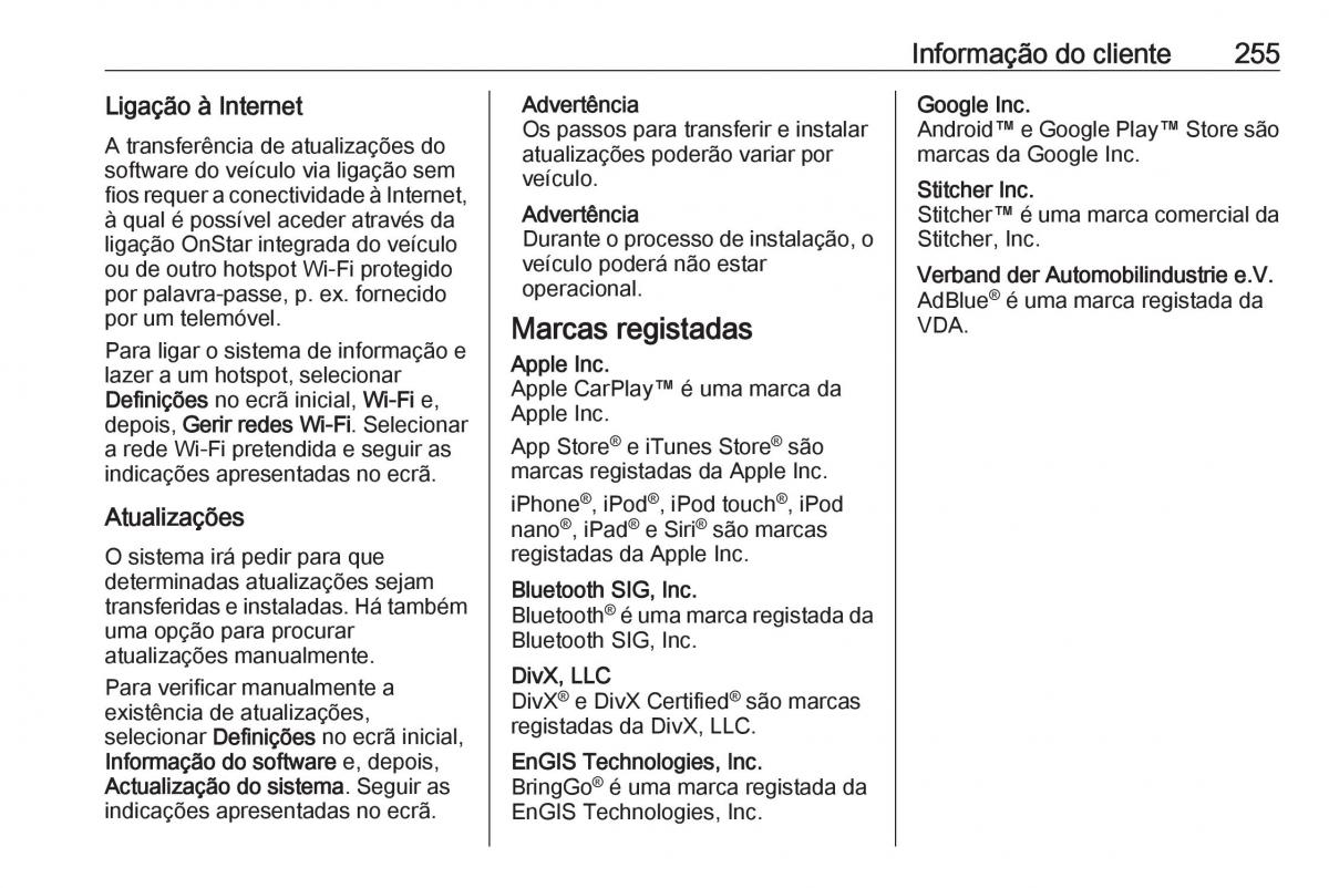 Opel Crossland X manual del propietario / page 257