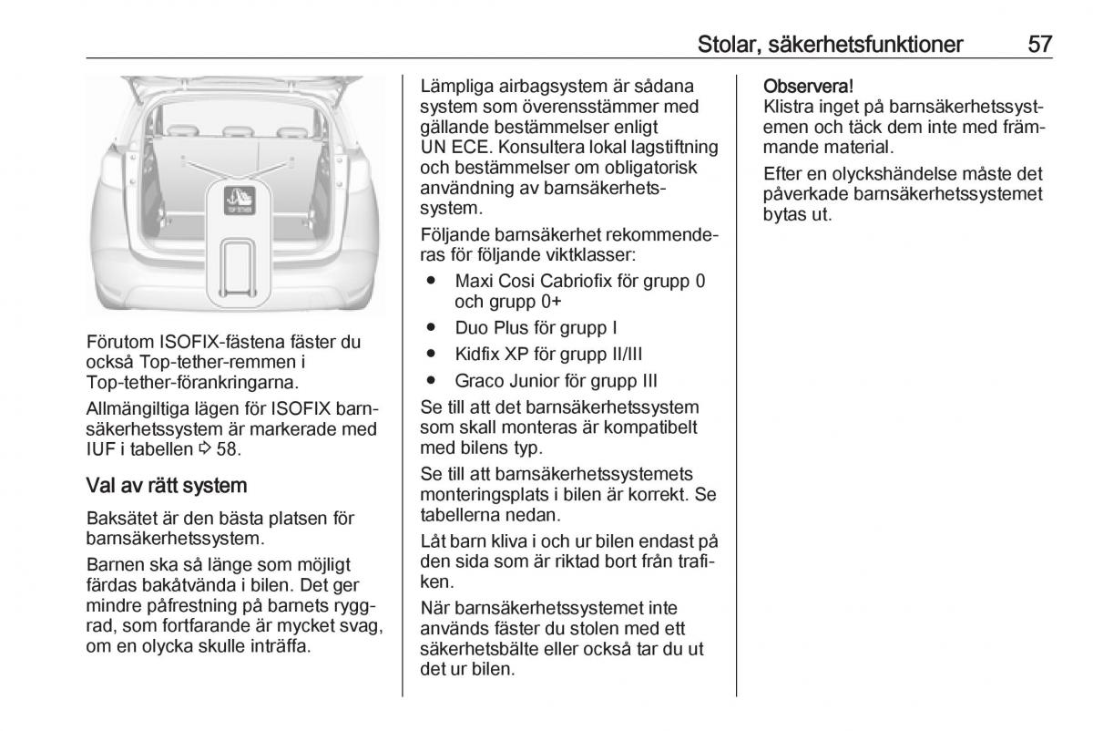 Opel Crossland X instruktionsbok / page 59