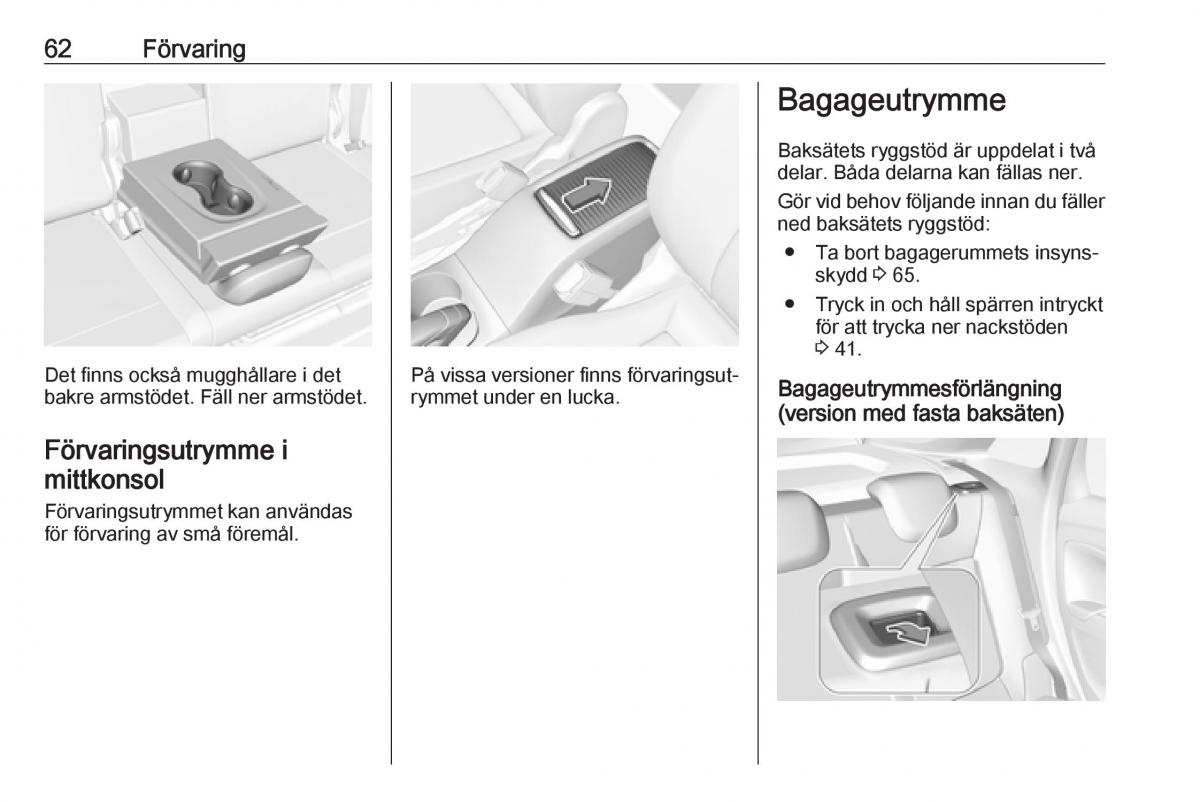 Opel Crossland X instruktionsbok / page 64