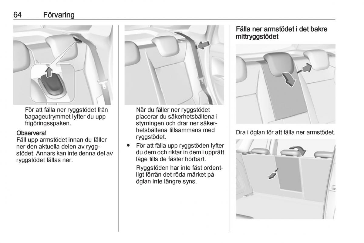 Opel Crossland X instruktionsbok / page 66