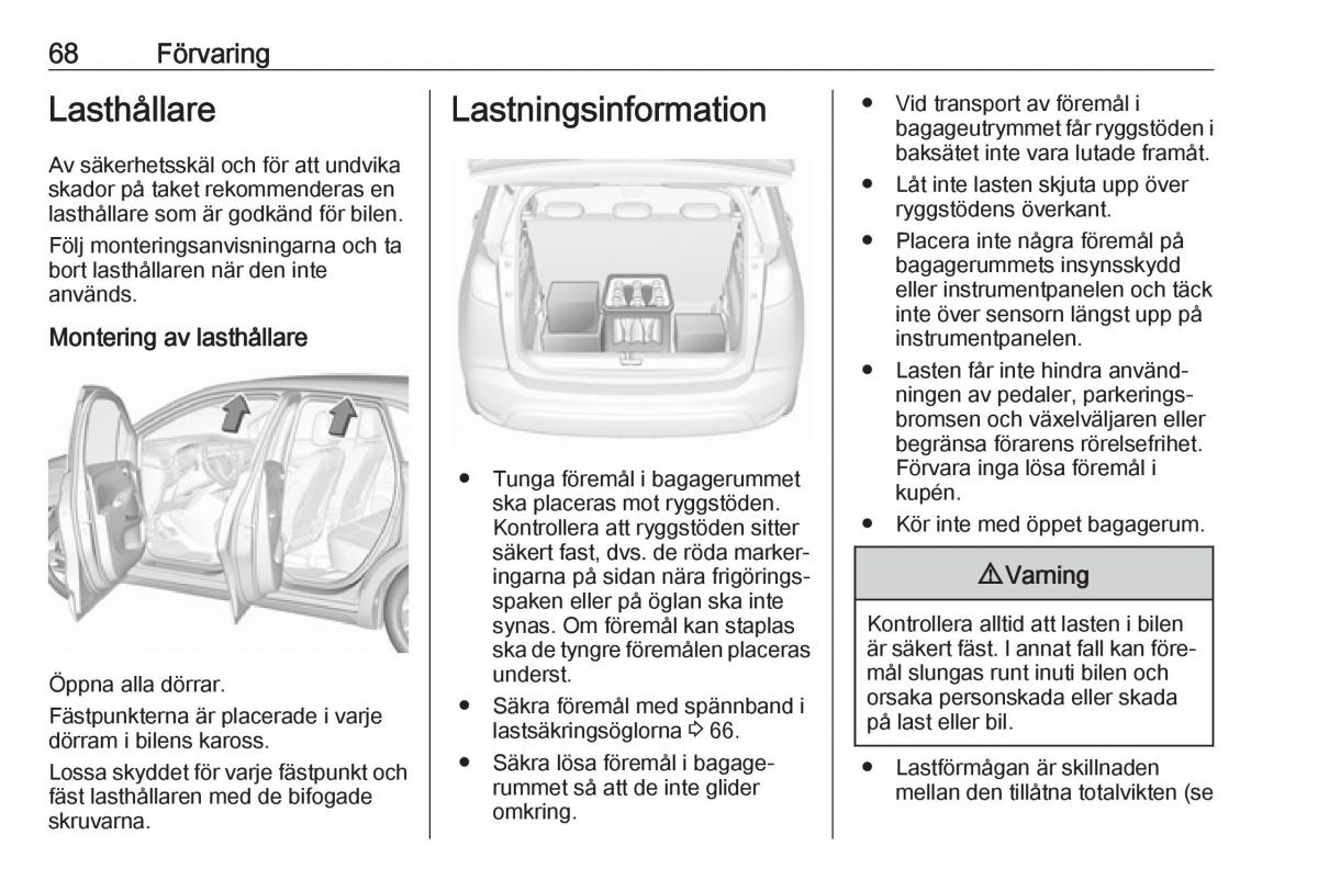 Opel Crossland X instruktionsbok / page 70