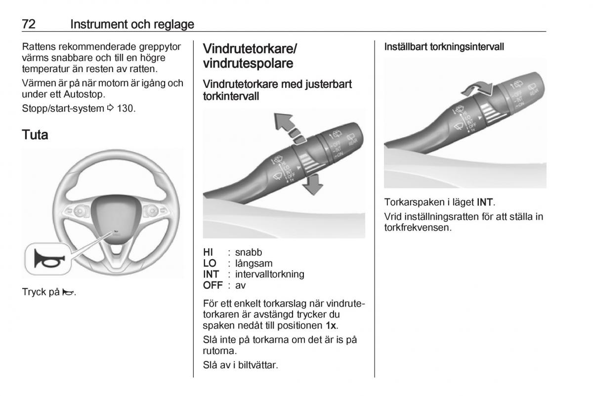 Opel Crossland X instruktionsbok / page 74