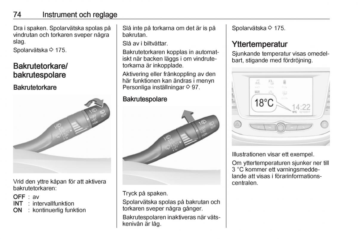 Opel Crossland X instruktionsbok / page 76