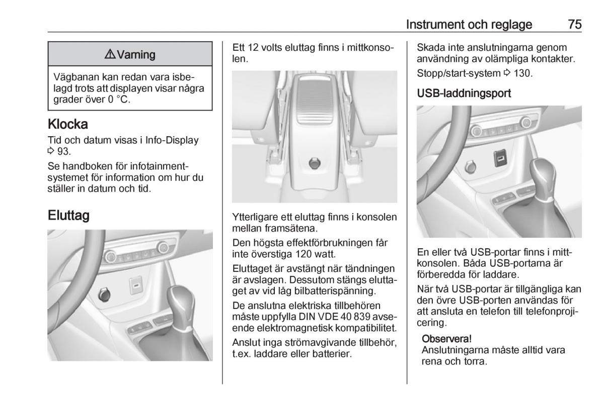 Opel Crossland X instruktionsbok / page 77