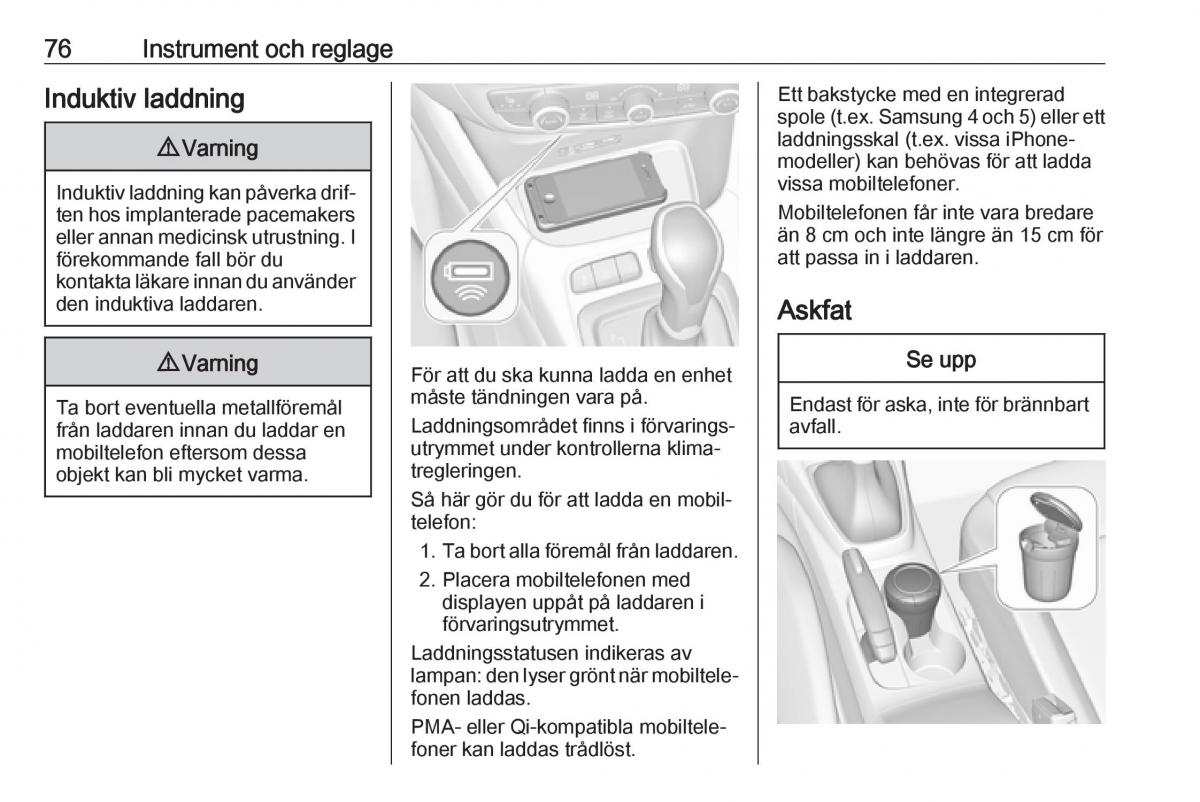 Opel Crossland X instruktionsbok / page 78