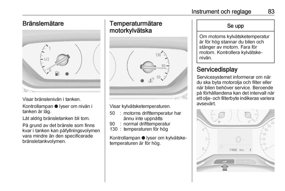 Opel Crossland X instruktionsbok / page 85