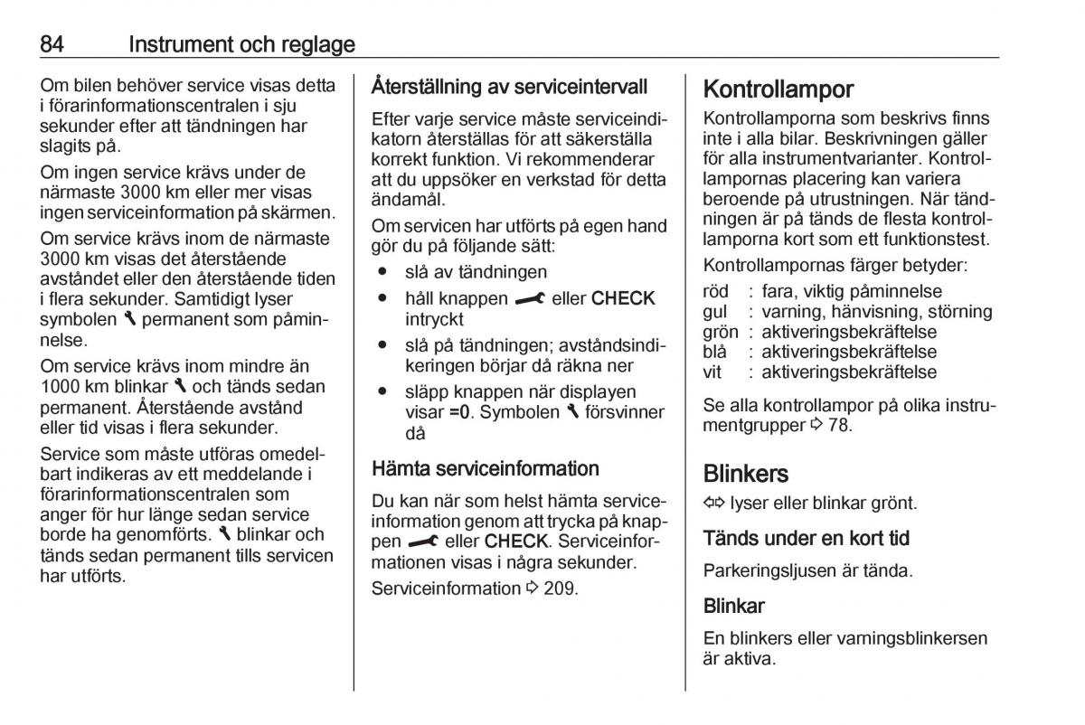 Opel Crossland X instruktionsbok / page 86