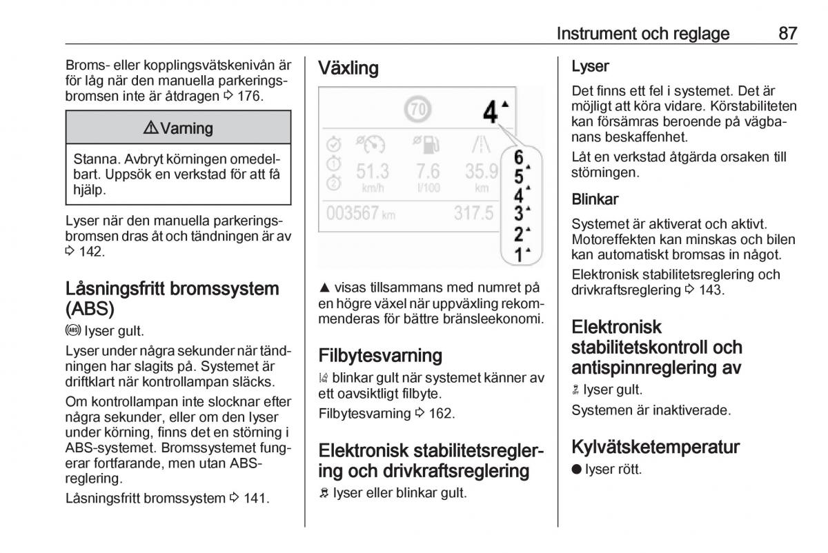 Opel Crossland X instruktionsbok / page 89