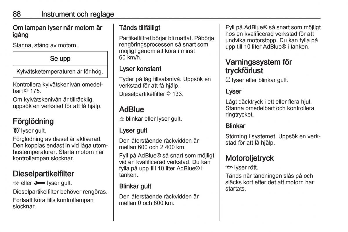 Opel Crossland X instruktionsbok / page 90