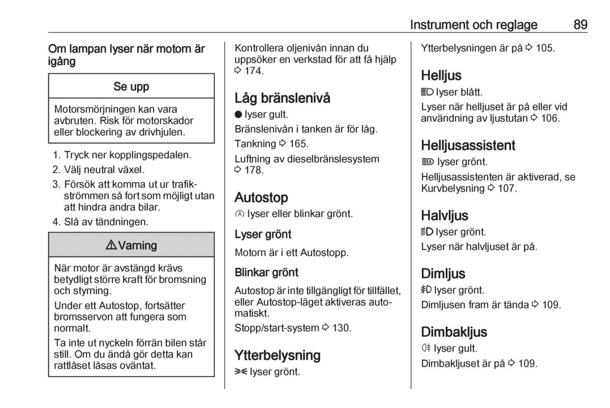 Opel Crossland X instruktionsbok / page 91