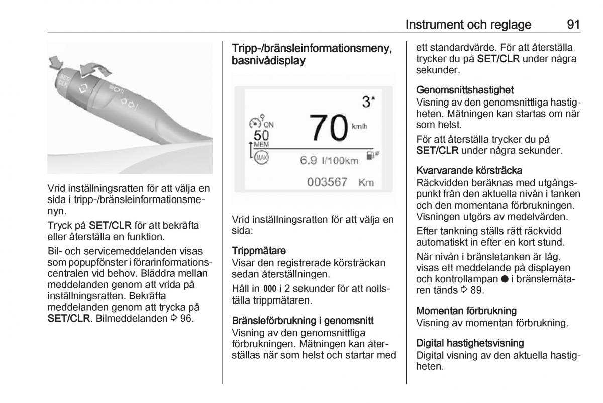 Opel Crossland X instruktionsbok / page 93