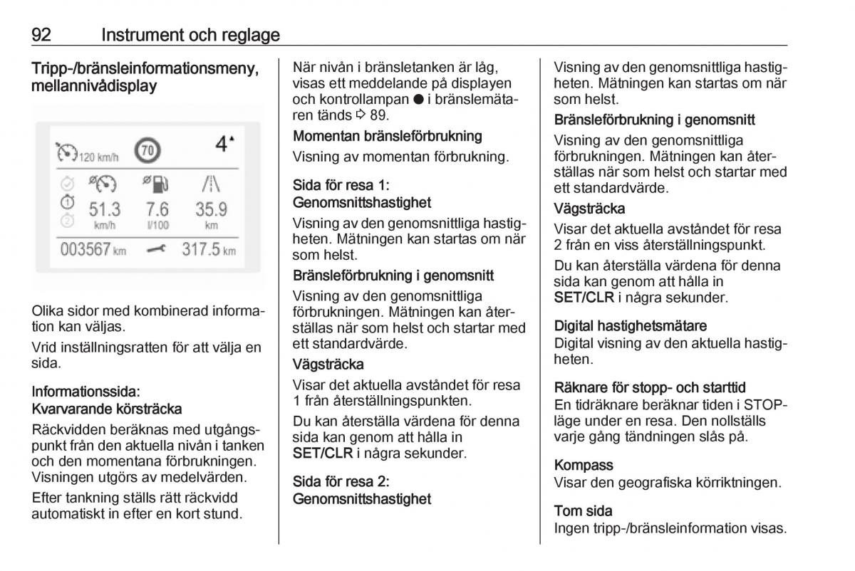 Opel Crossland X instruktionsbok / page 94