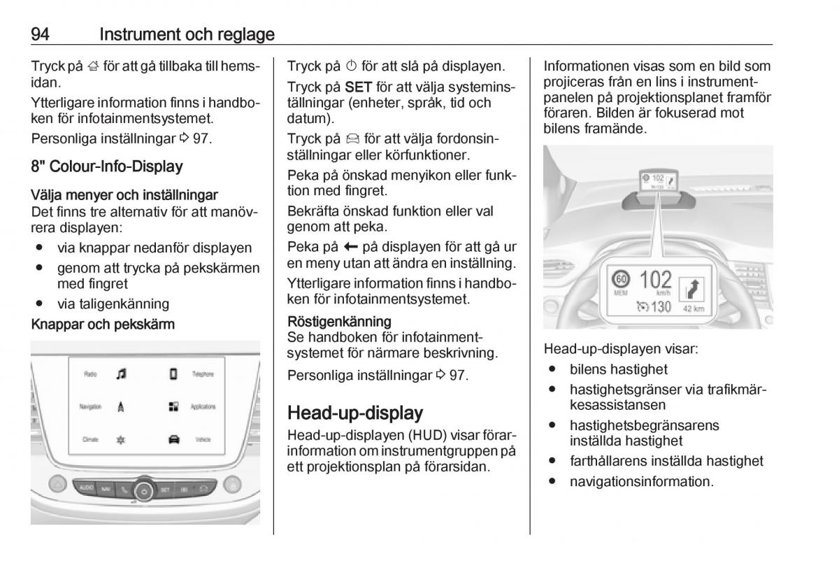 Opel Crossland X instruktionsbok / page 96