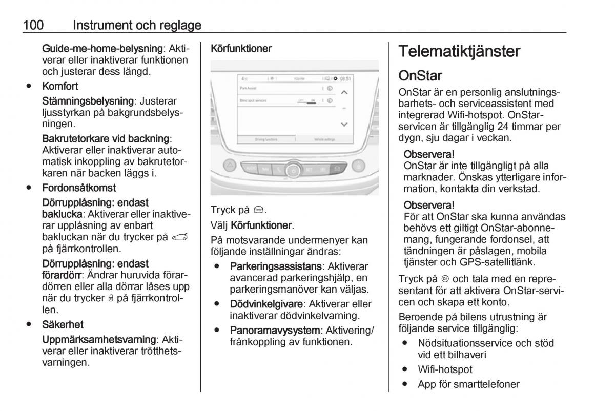 Opel Crossland X instruktionsbok / page 102