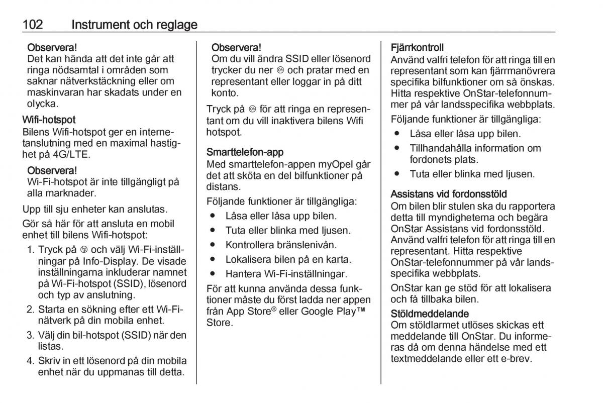 Opel Crossland X instruktionsbok / page 104